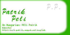 patrik peli business card